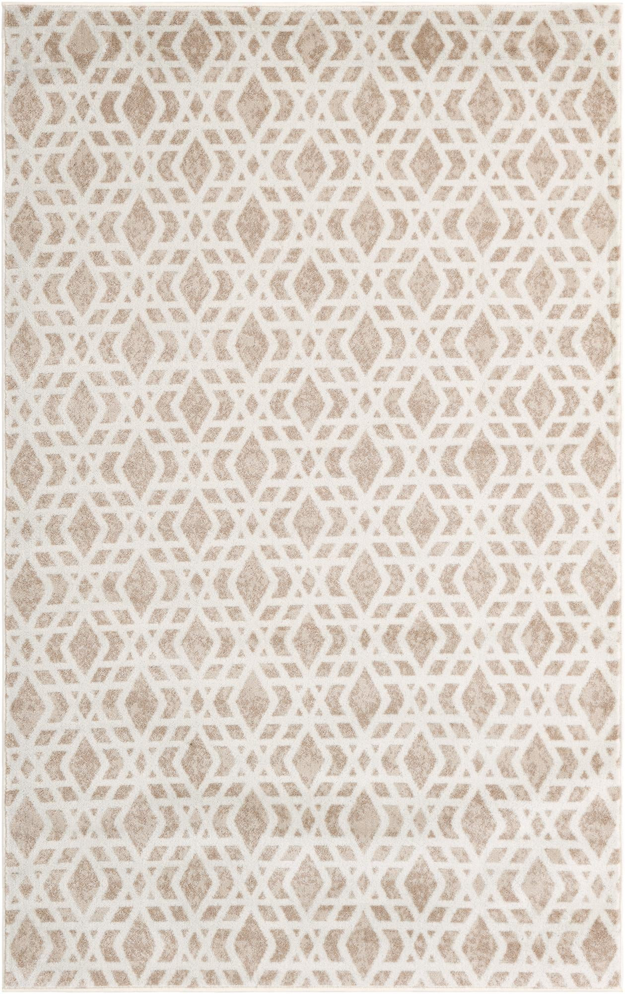 5' 3 x 8' Otter · Diamond rug, ivory