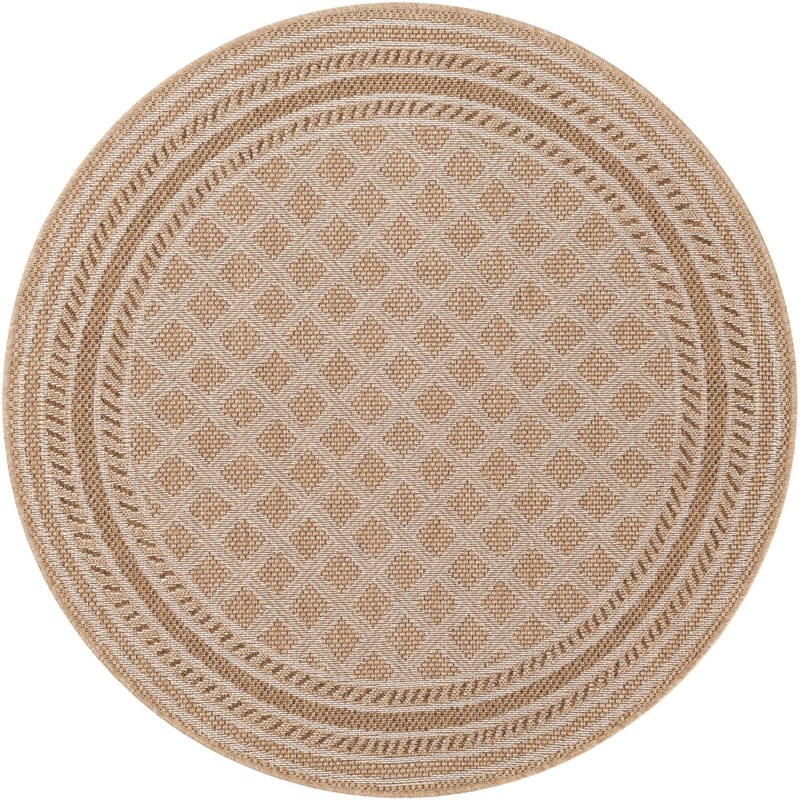 5' 1 x 5' 1 Mercer · Border Outdoor Rug, natural