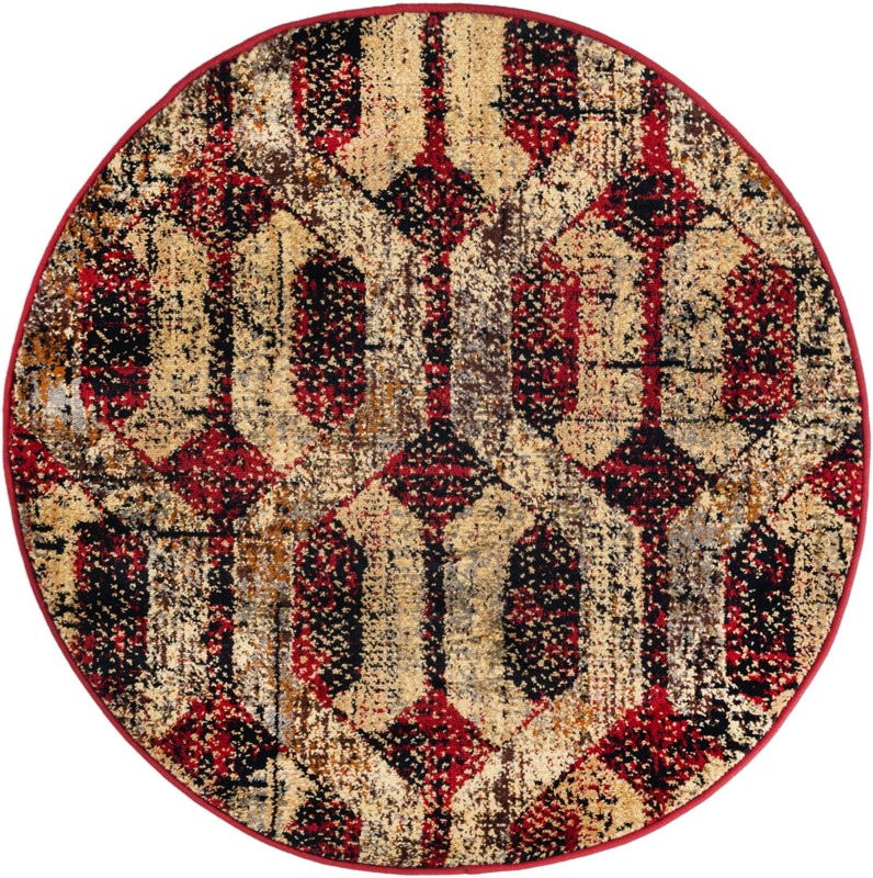 Acadia · Geometric lattice rug, burgundy and beige