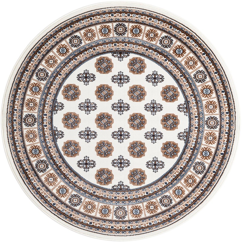 5' 3 x 5' 3 Pitcairn · Geometric medallion rug, ivory and navy