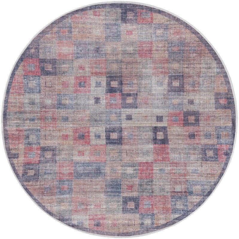 4' x 4' Lewes · Geometric Washable Rug, multi