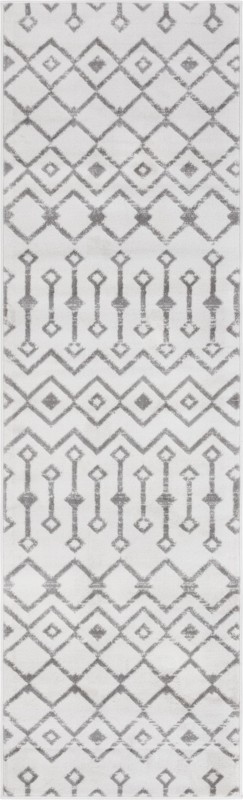 2' 6 x 8' 2 Dudley · Geometric rug, ivory and gray