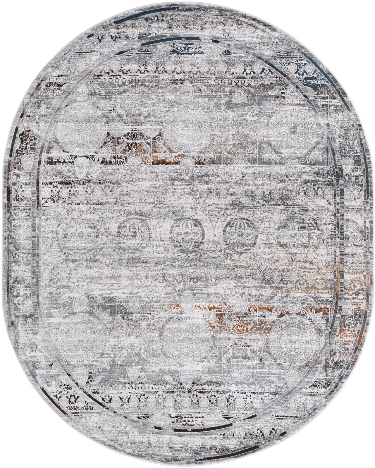 7' 10 x 10' Thrupp · Border rug, multi