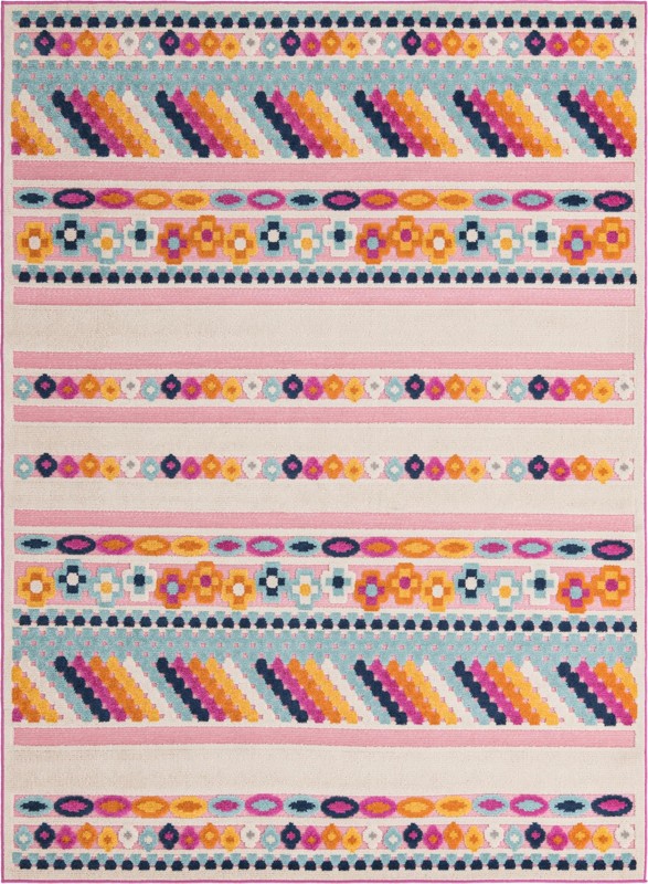 Tanner · Geometric Outdoor Rug, pink