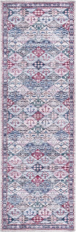 2' x 6' Radley · Geometric diamond Washable Rug, multi