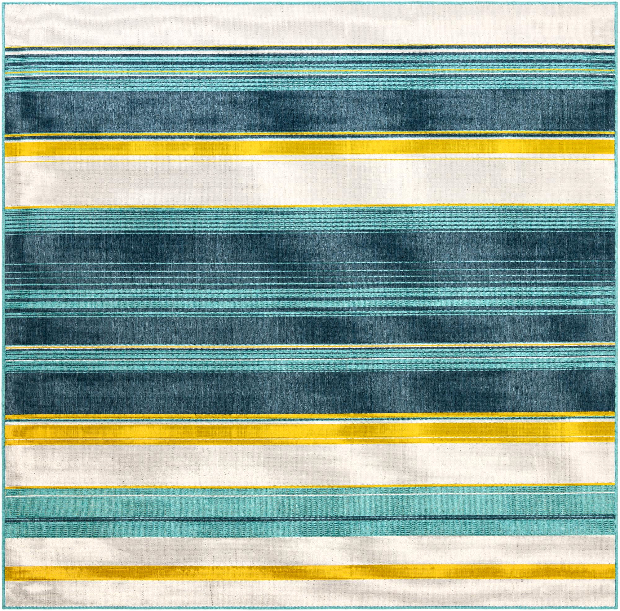 7' 10 x 7' 10 Larkin · Striped Outdoor Rug, multi
