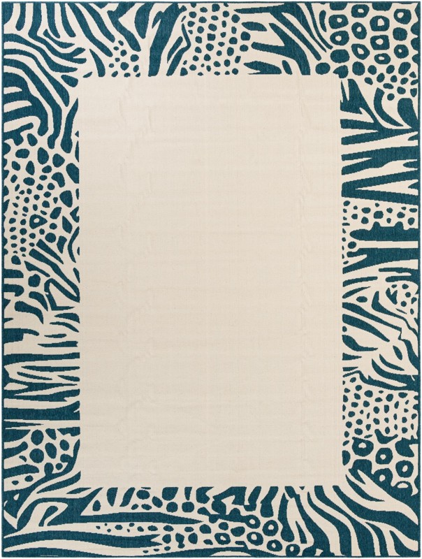 9' x 12' Carlisle · Animal print Outdoor Rug, ivory