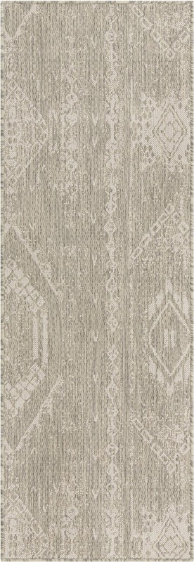 2' x 6' Wildman · Diamond Outdoor Rug, gray