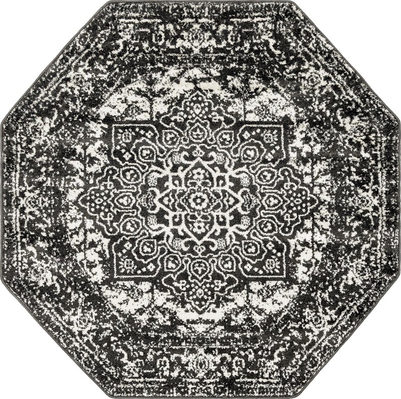 Birch · Medallion rug, gray