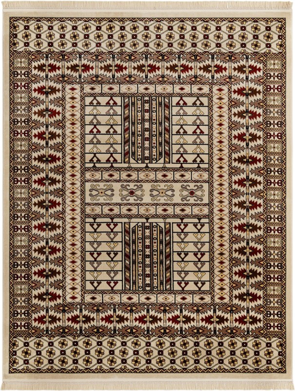 Pitcairn · Southwestern round rug, beige and brown