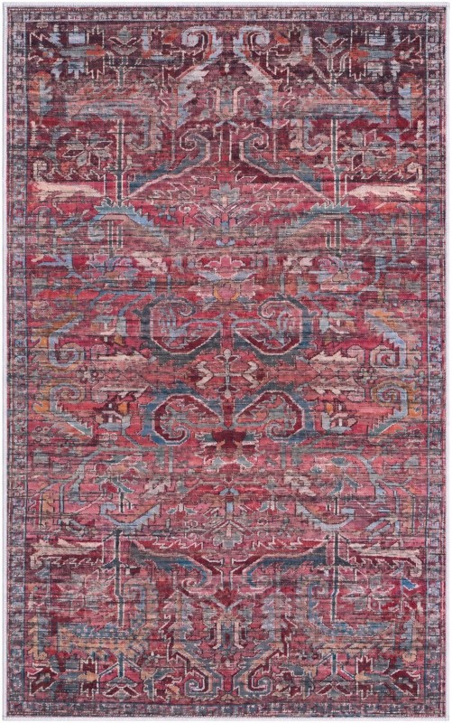 Alcove · Medallion rug, rust and blue