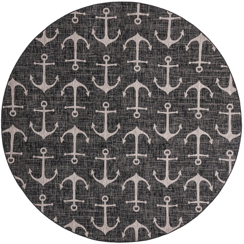 10' x 10' Millbrook · Pictoral Outdoor Rug, charcoal