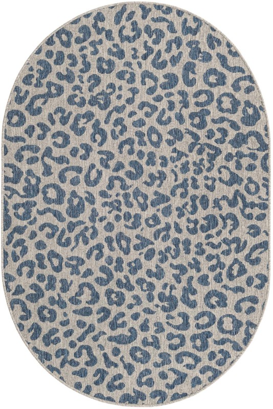 4' x 6' Cardamom · Animal print Outdoor Rug, blue