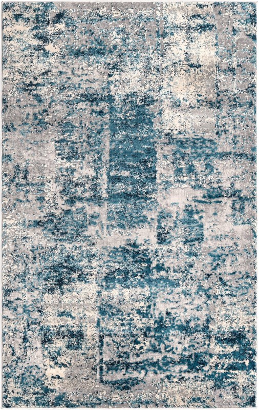 Evanston · Abstract rug, blue