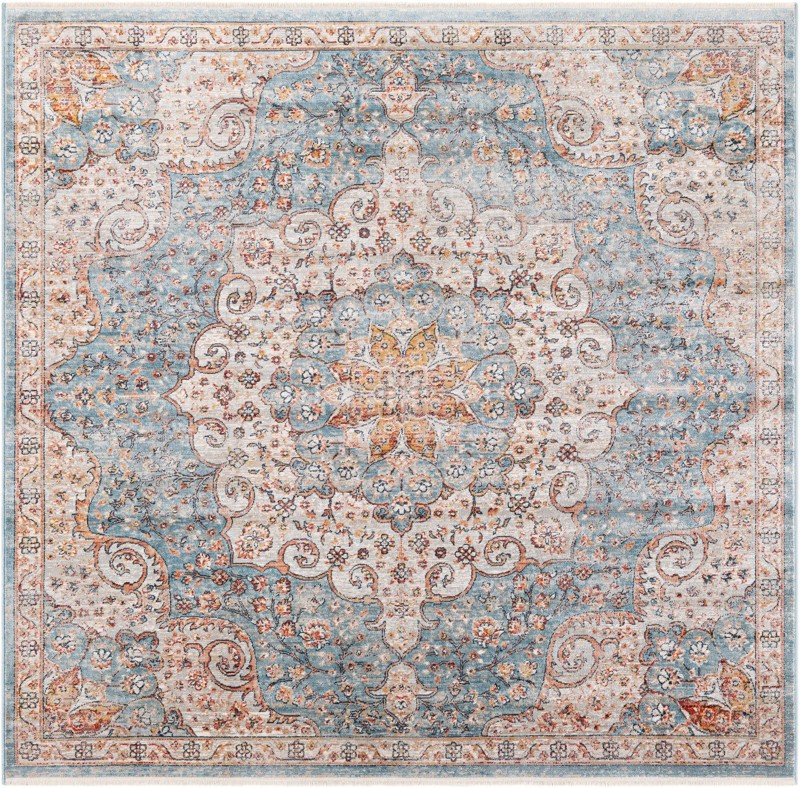 Stanford · Border rug, blue