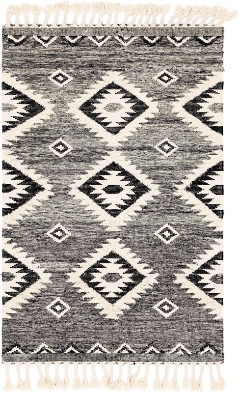 5' 1 x 8' Amaranth · Diamond Wool Rug, charcoal