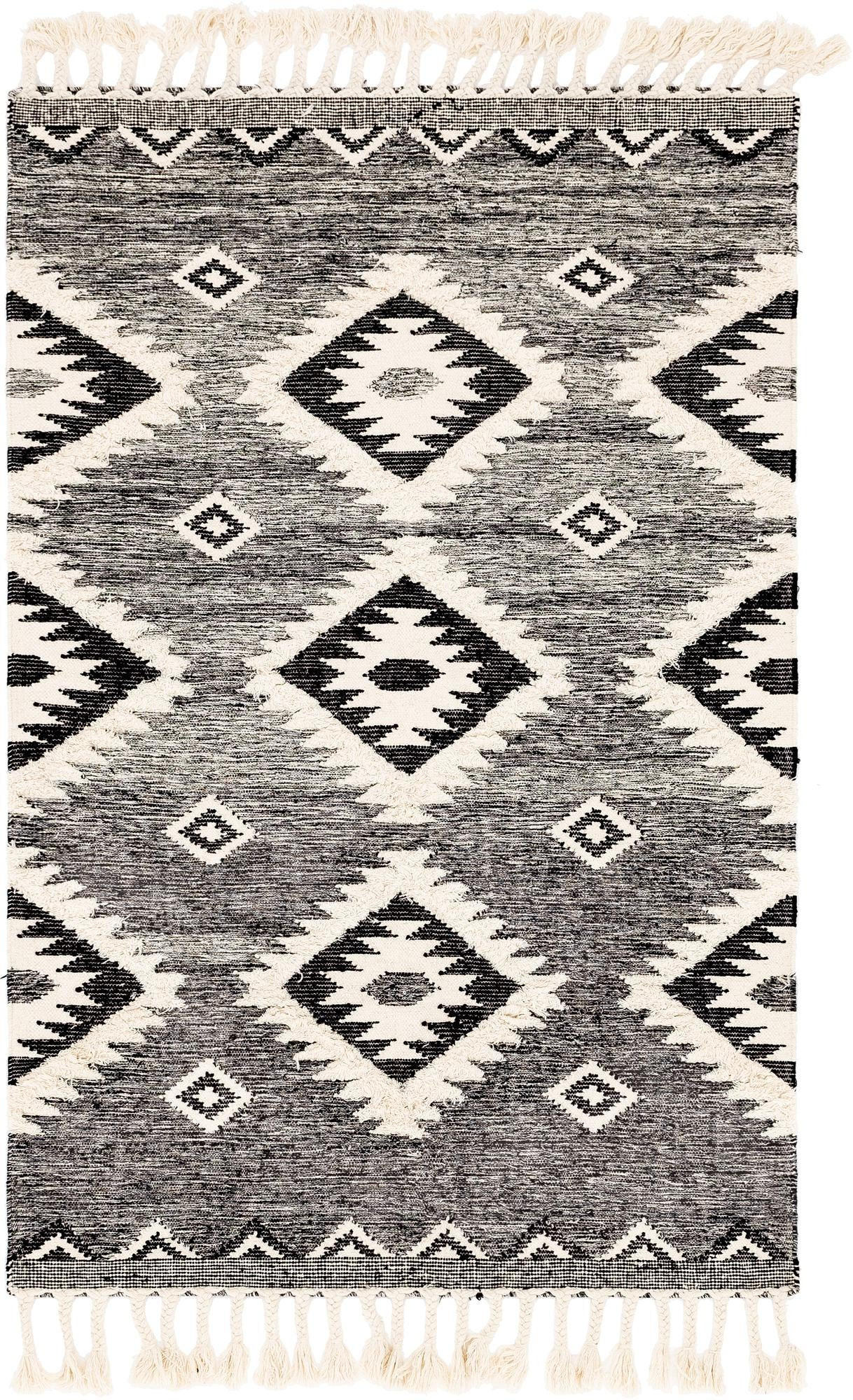 5' 1 x 8' Amaranth · Diamond Wool Rug, charcoal