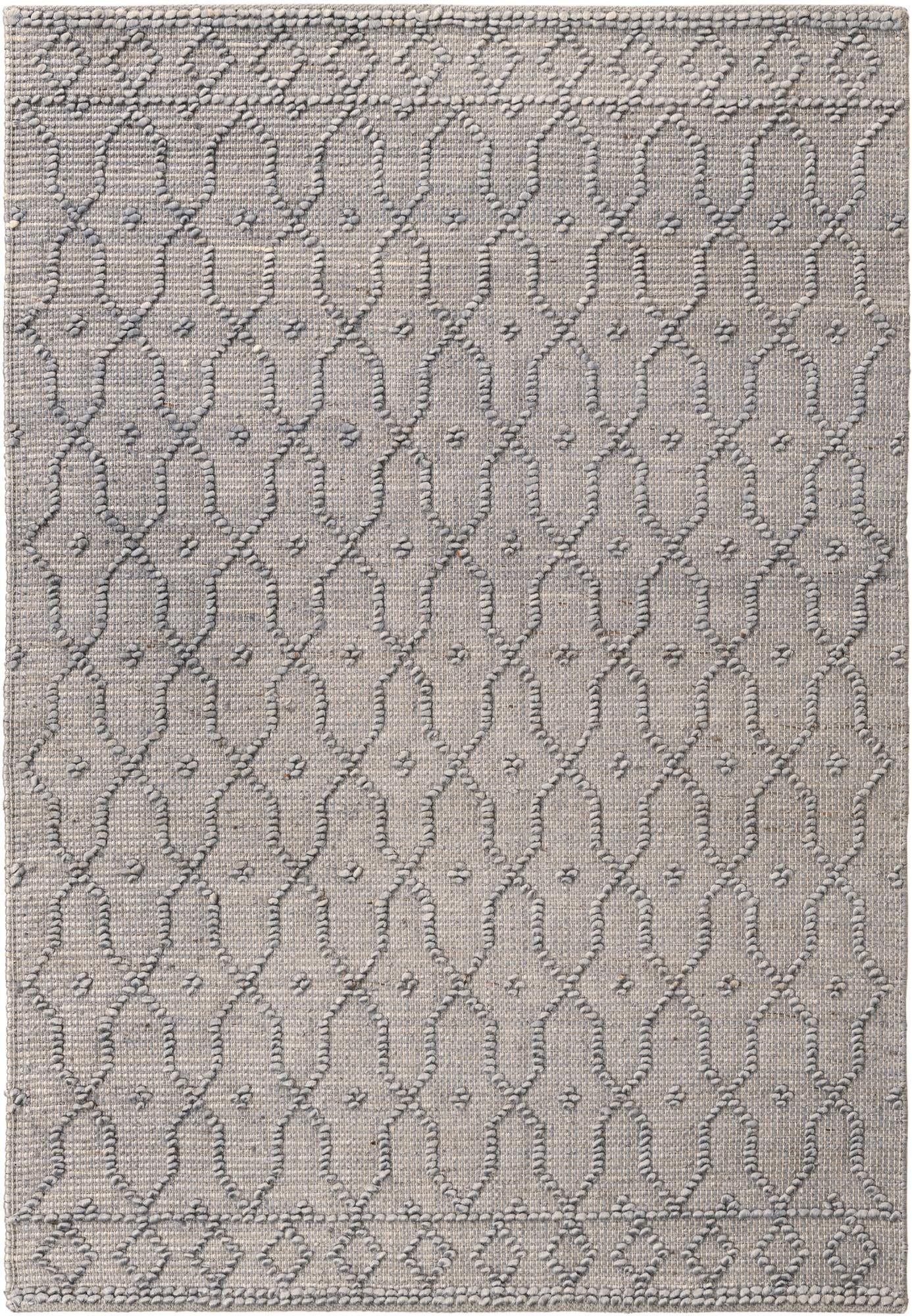 4' 1 x 6' 1 Ringwood · Lattice rug, heathered gray