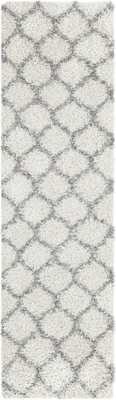 2' 7 x 10' Barnett · Trellis Shag Rug, ivory