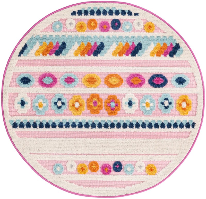 Tanner · Border Outdoor Rug, pink