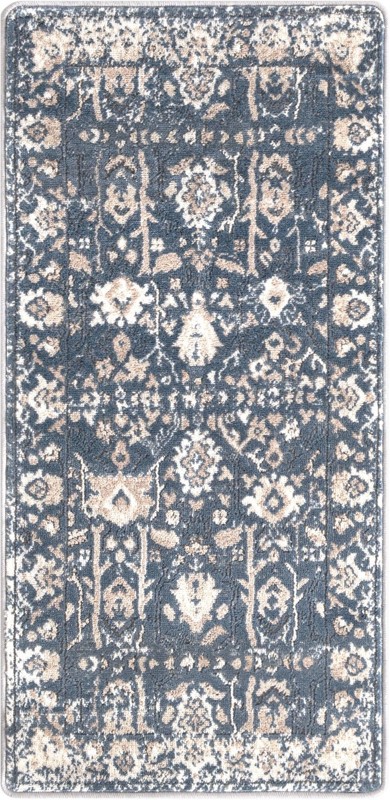 2' x 4' Leacock · Border rug, blue