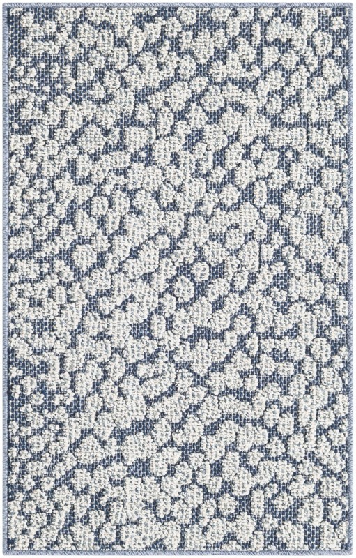 2' x 3' 1 Dillard · Animal print Outdoor Rug, navy blue