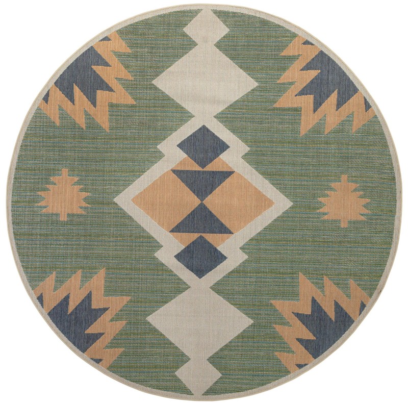 10' x 10' Warbler · Diamond Outdoor Rug, green