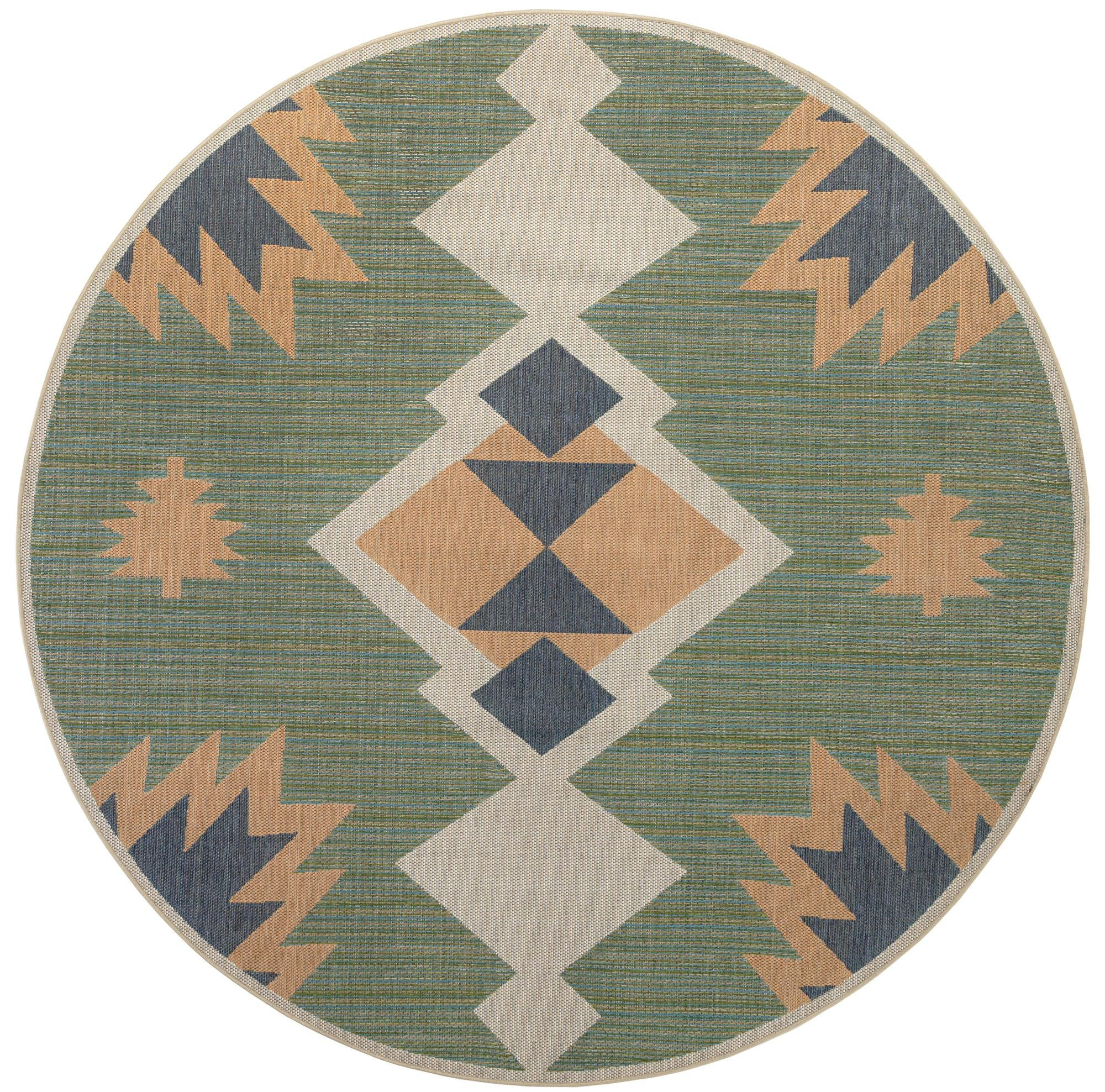 10' x 10' Warbler · Diamond Outdoor Rug, green