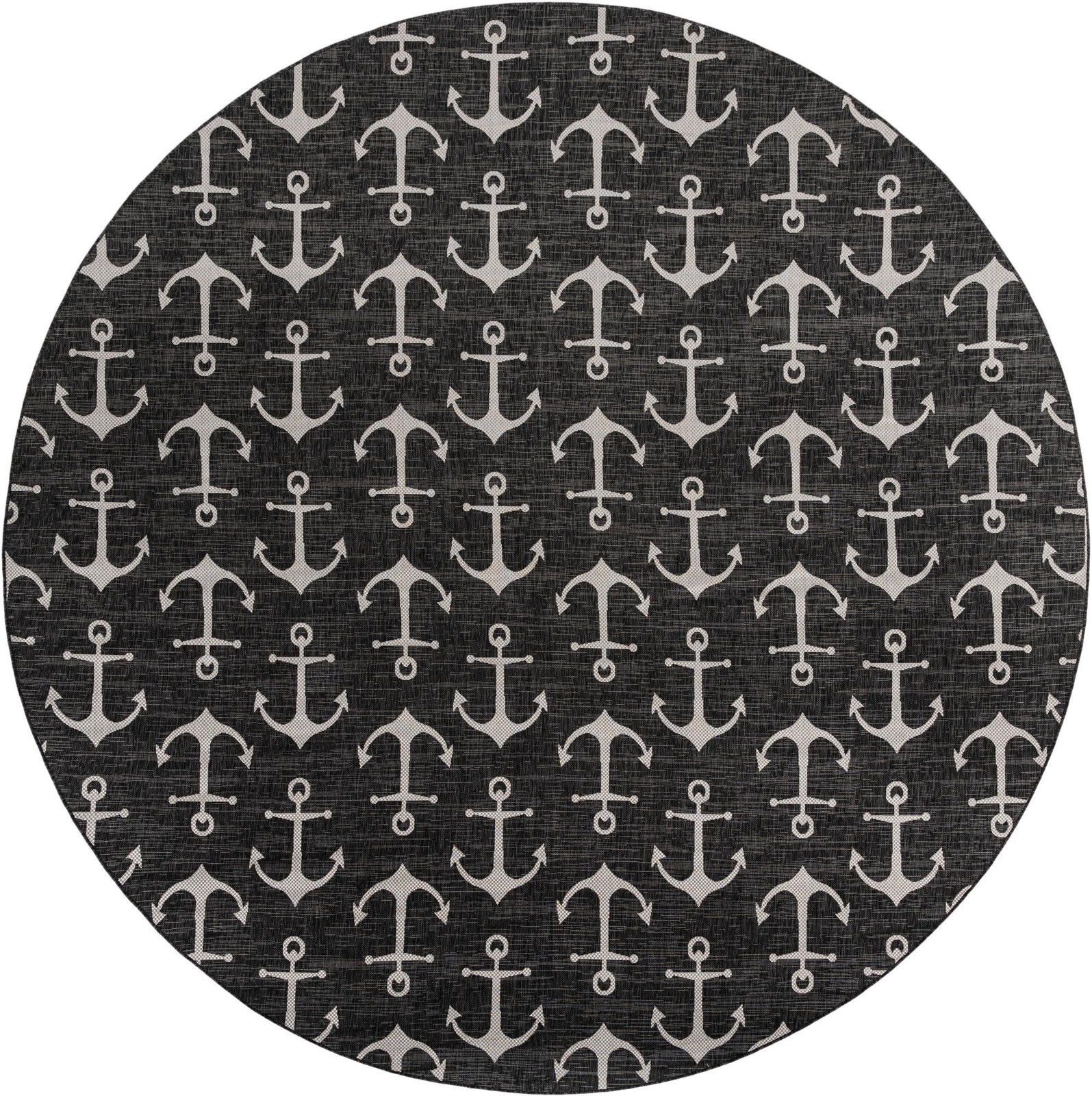 13' x 13' Millbrook · Pictoral Outdoor Rug, charcoal