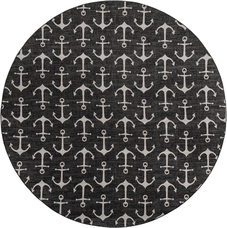 13' x 13' Millbrook · Pictoral Outdoor Rug, charcoal