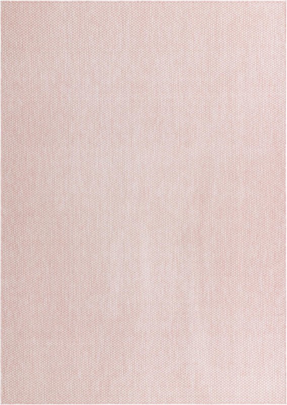 7' 10 x 11' Fanshawe · Solid Outdoor Rug, whisper pink and ivory