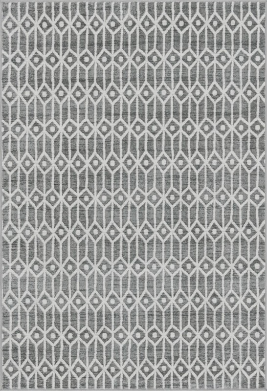 6' x 9' Vincent · Diamond rug, grey