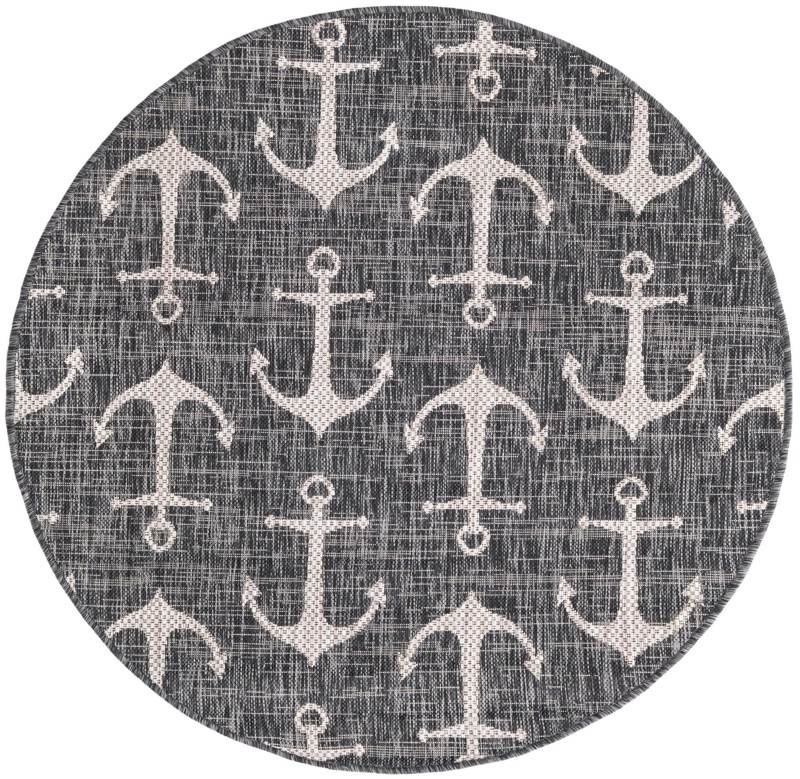 4' x 4' Millbrook · Pictoral Outdoor Rug, charcoal