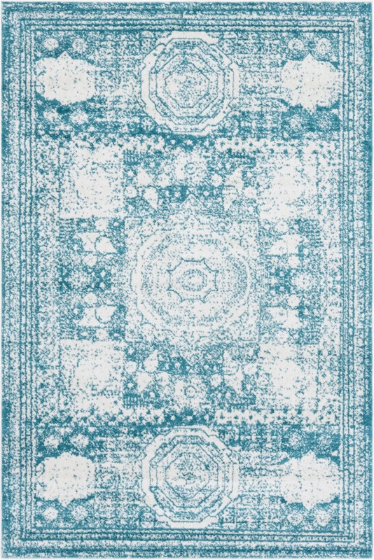 6' x 9' Benedict · Medallion rug, turquoise