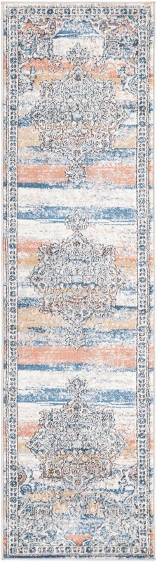 2' x 8' Wade · Border rug, multi