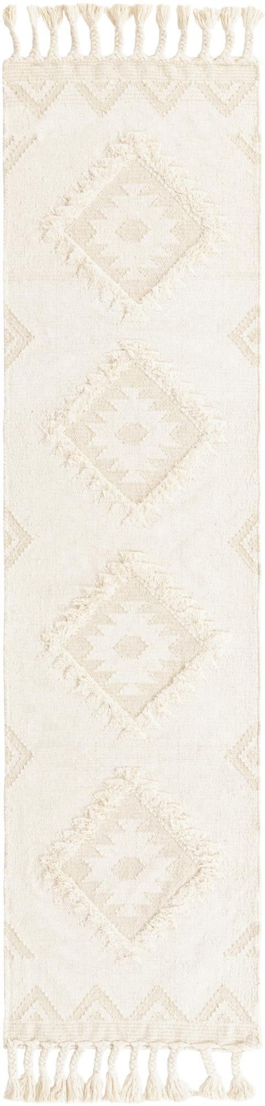 2' 7 x 10' Amaranth · Diamond Wool Rug, ivory