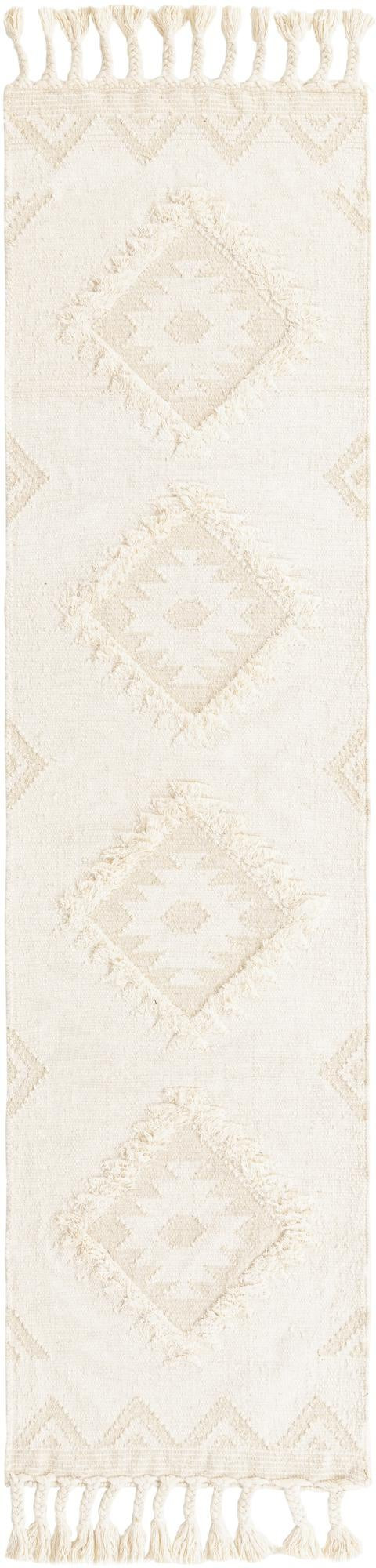 2' 7 x 10' Amaranth · Diamond Wool Rug, ivory