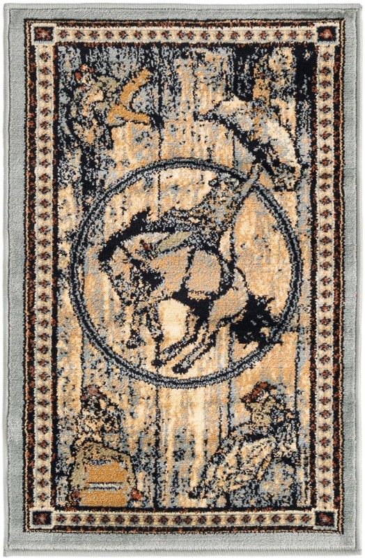 Howell · Border rug, blue