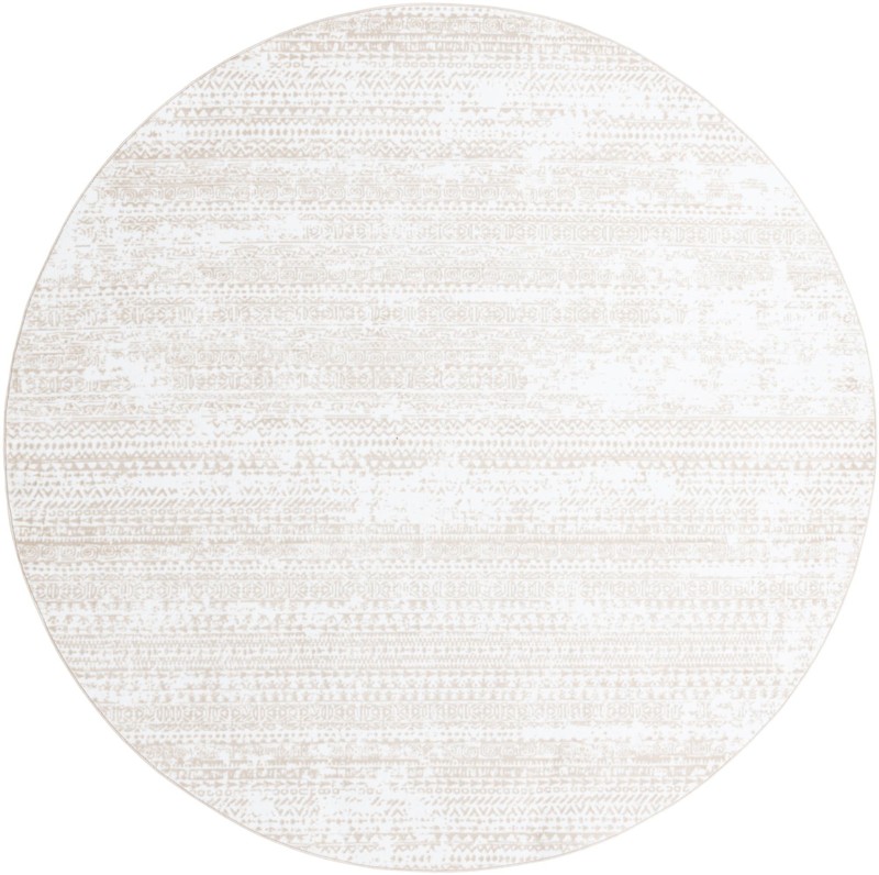 10' 8 x 10' 8 Gleason · Tribal geometric rug, snow white and beige