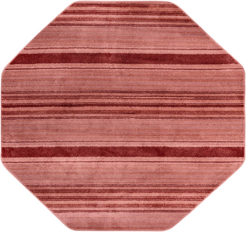 Jagger · Striped rug, rose and red