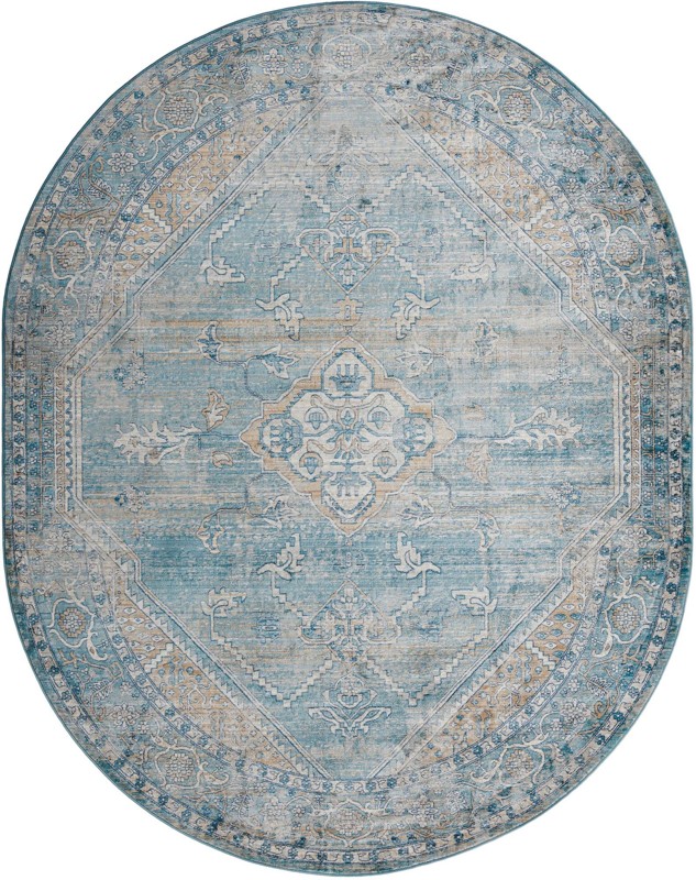Opal · Border rug, blue