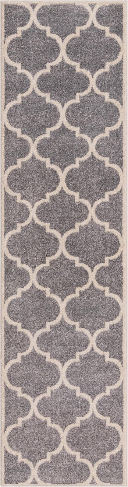 2' 7 x 10' Audley · Trellis rug, gray and beige