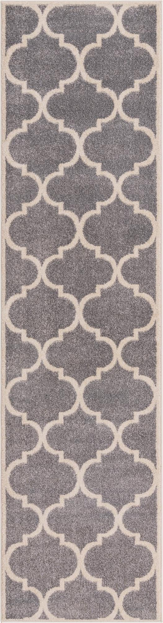 2' 7 x 10' Audley · Trellis rug, gray and beige