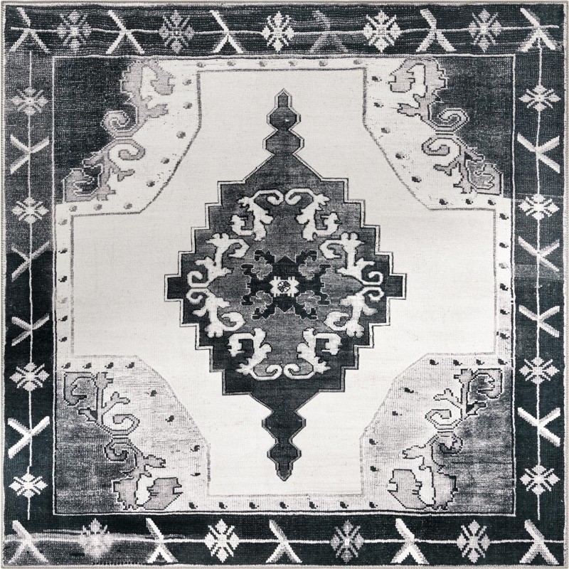Sanderson · Border Washable Rug, black