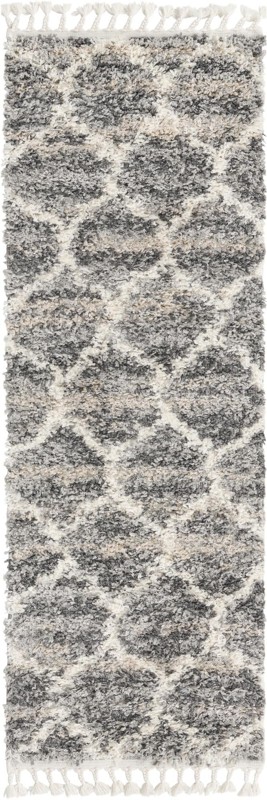 2' 2 x 6' Everett · Trellis Shag Rug, gray