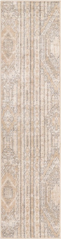 Cardinal · Tribal geometric rug, ivory and gray