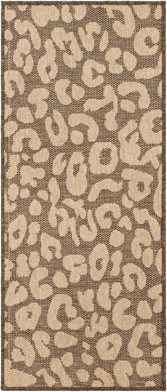 2' x 5' 3 Durand · Animal print rug, brown