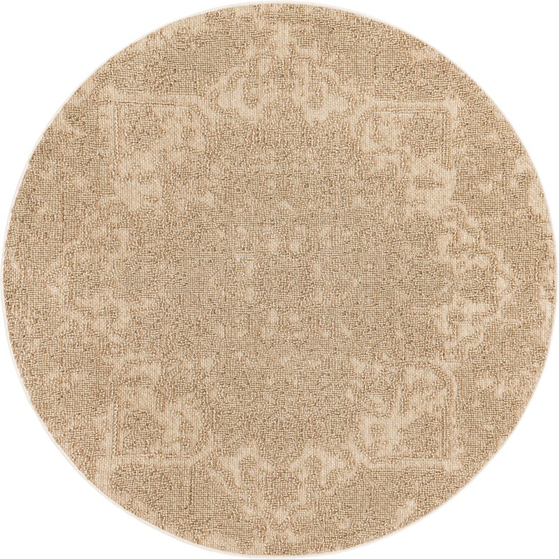5' 3 x 5' 3 Cotter · Medallion Outdoor Rug, beige