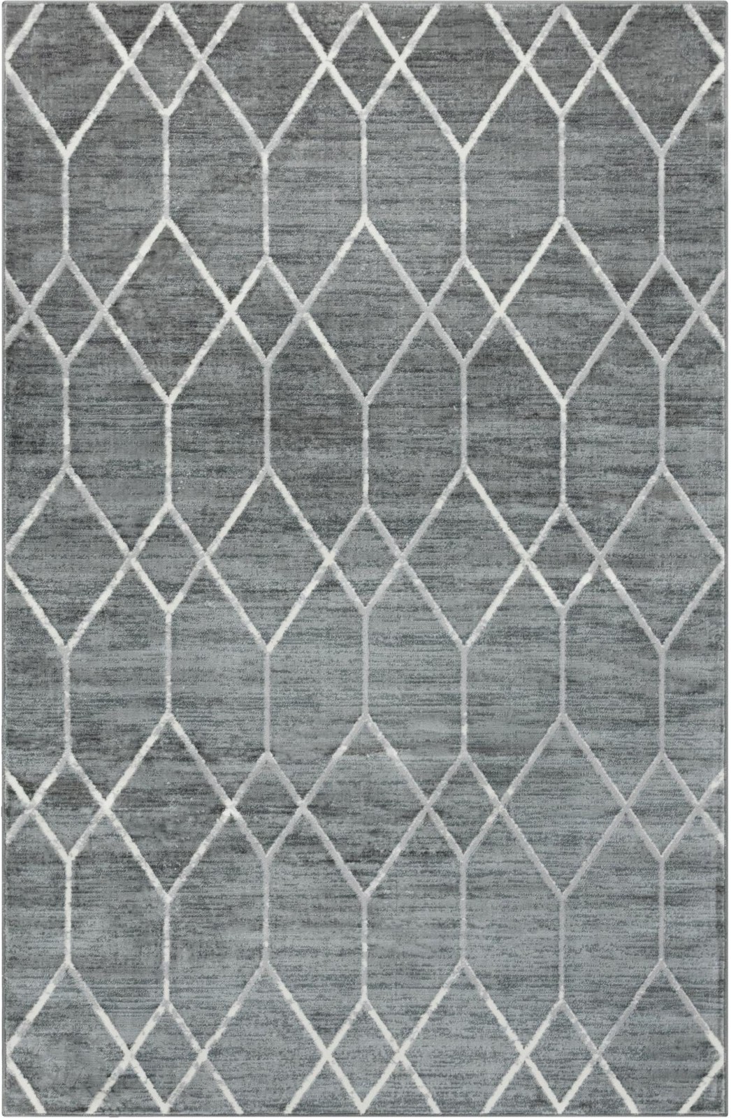 5' x 8' Thatcher · Diamond rug, grey