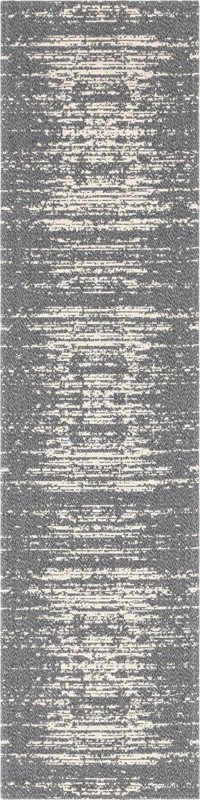 Holloway · Abstract linear rug, gray and ivory